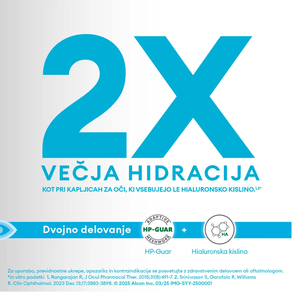 Systane Hydratation brez konzervansov, kapljice za oko (10 ml)